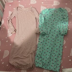 Striped and Floral Baby Pajamas Set